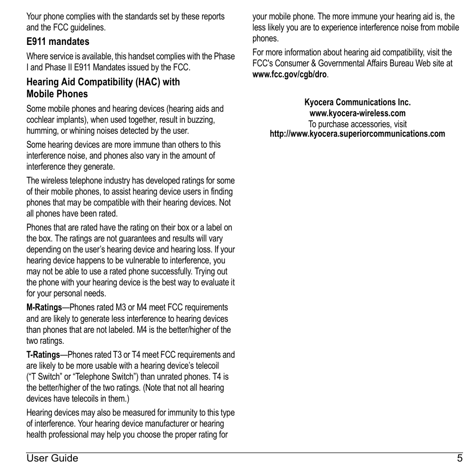 Kyocera Sanyo Zio ZioTM M6000 User Manual | Page 5 / 102