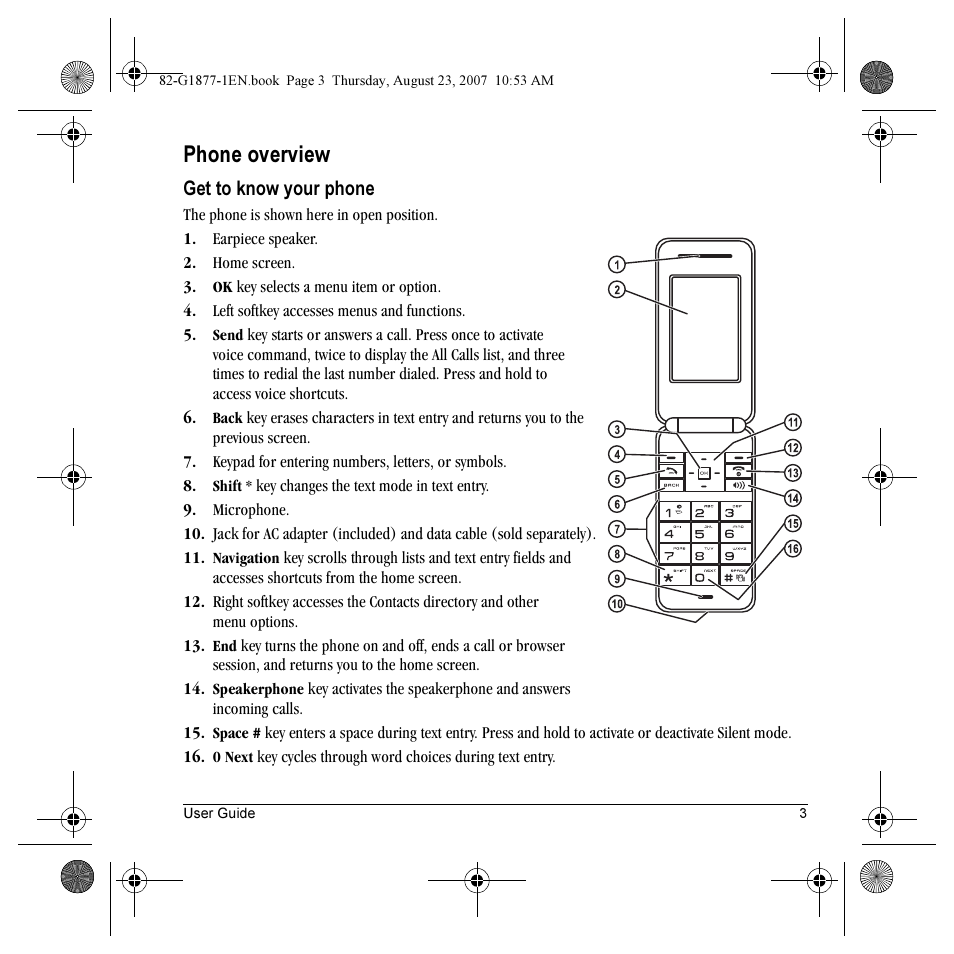Phone overview | Kyocera Deco E1000 User Manual | Page 11 / 80