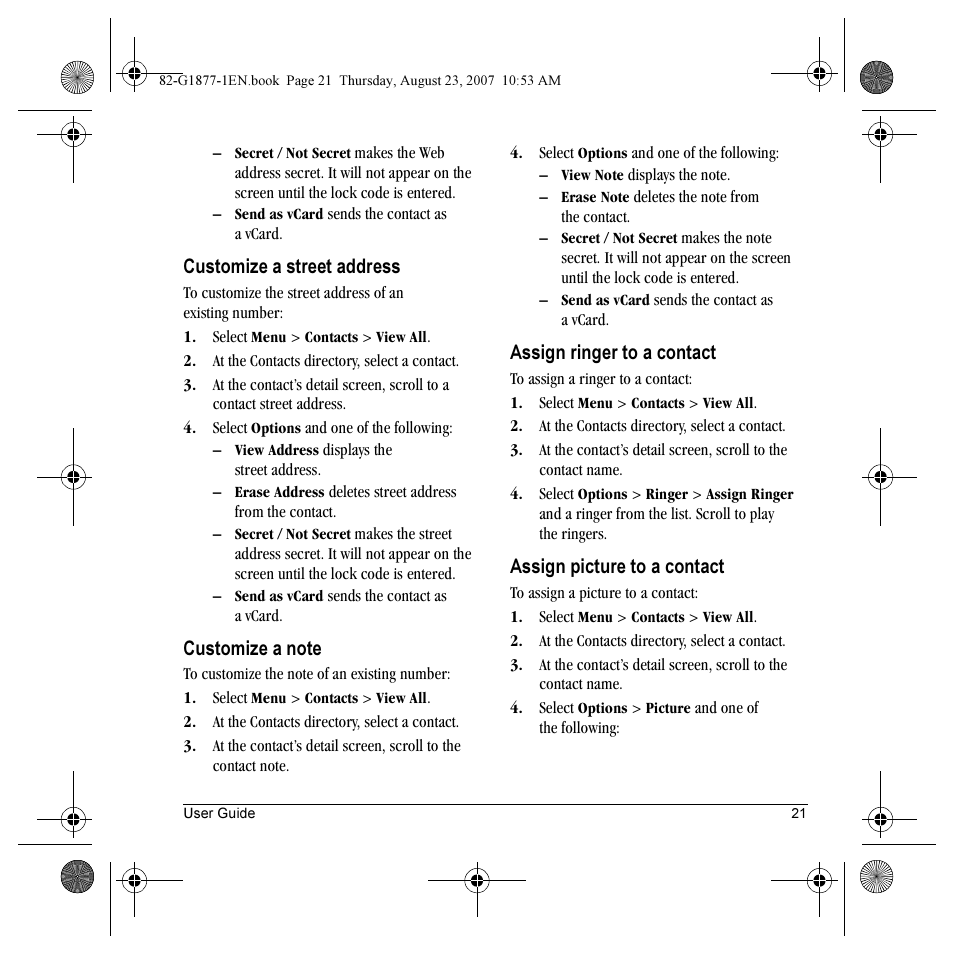 Kyocera Deco E1000 User Manual | Page 29 / 80