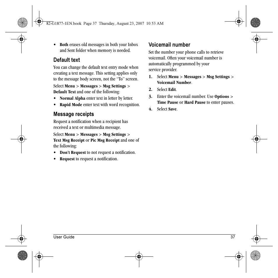 Kyocera Deco E1000 User Manual | Page 45 / 80