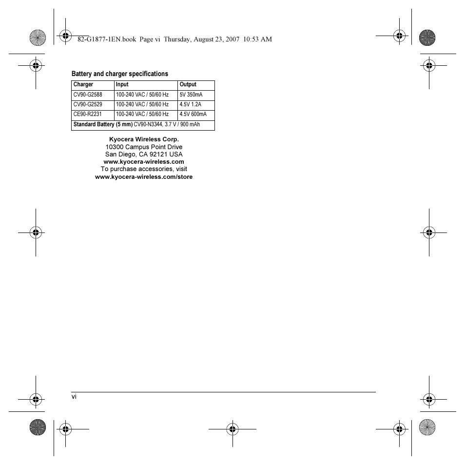 Kyocera Deco E1000 User Manual | Page 6 / 80