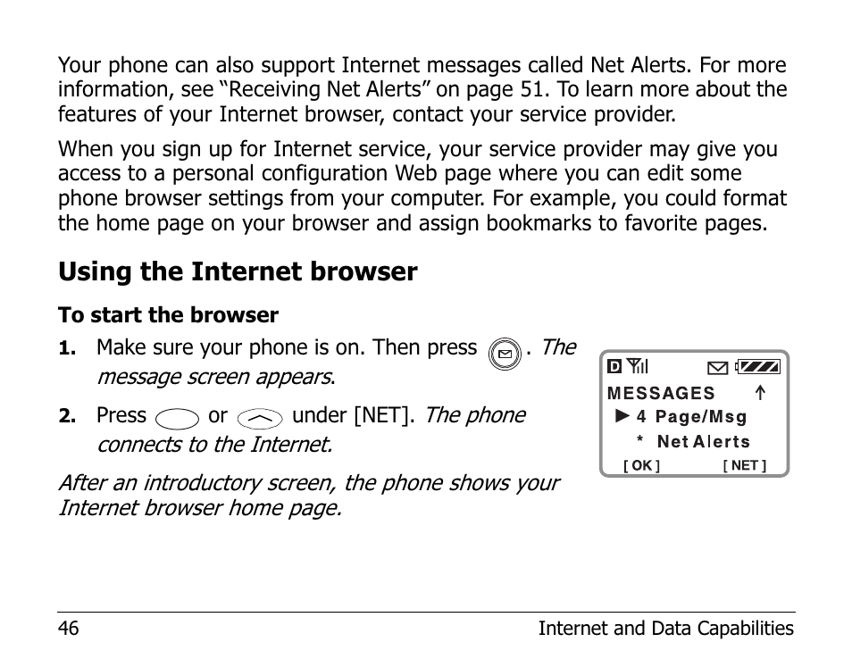 Using the internet browser | Kyocera EN User Manual | Page 56 / 105