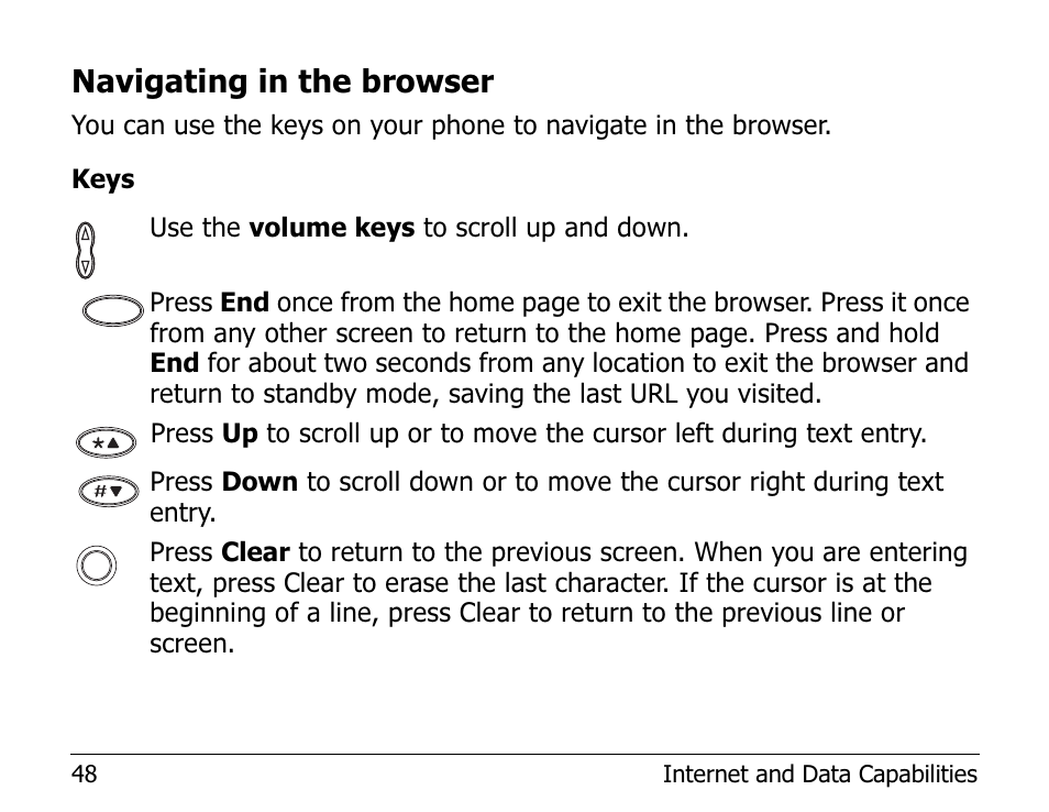 Navigating in the browser | Kyocera EN User Manual | Page 58 / 105