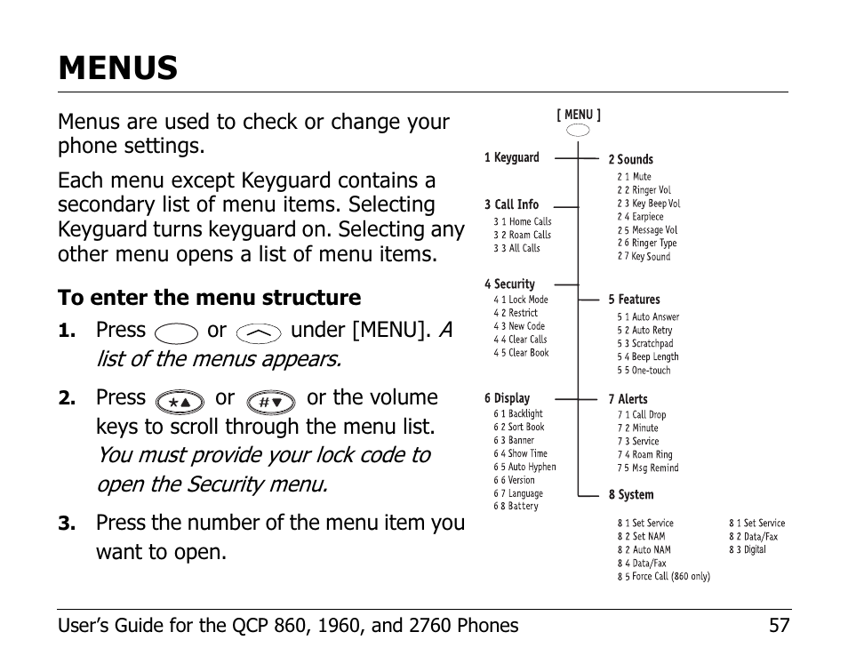 Menus | Kyocera EN User Manual | Page 67 / 105