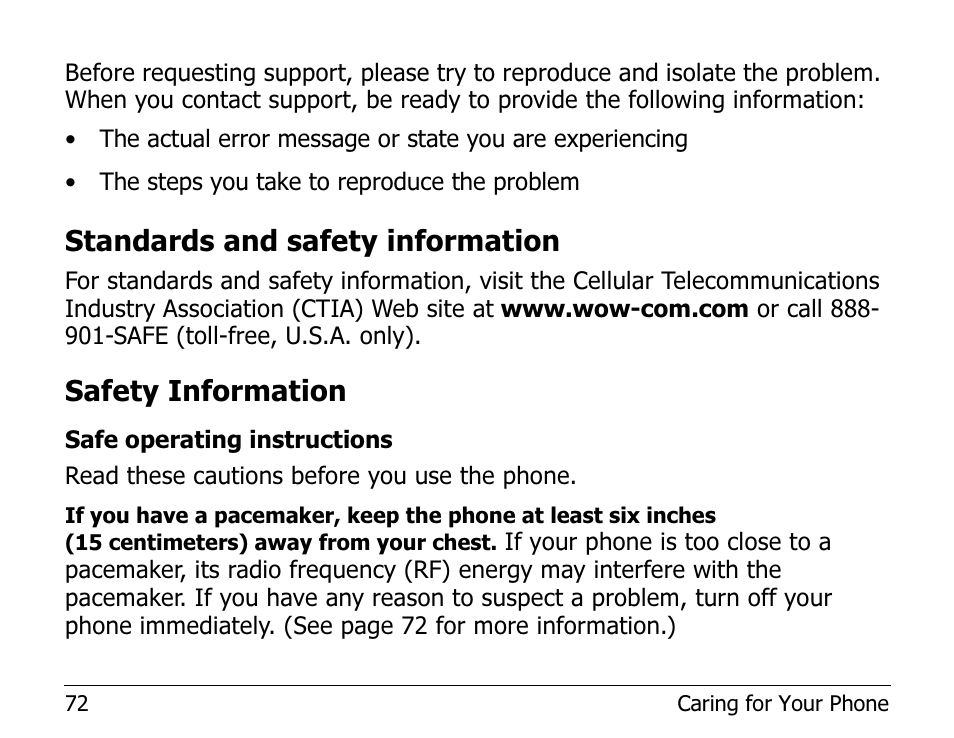 Standards and safety information, Safety information | Kyocera EN User Manual | Page 82 / 105