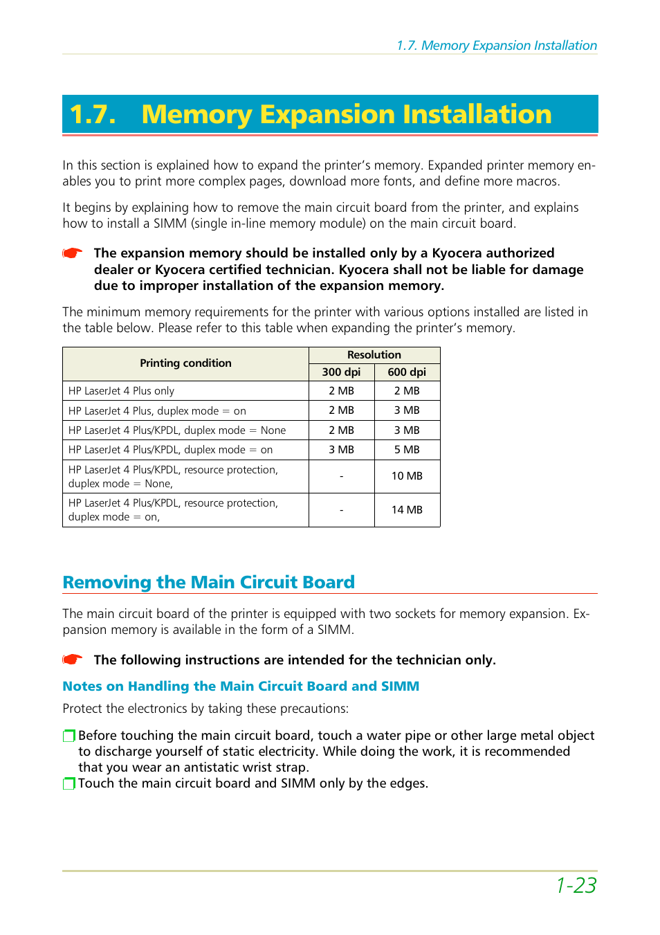 Removing the main circuit board | Kyocera FS-3700 User Manual | Page 18 / 116