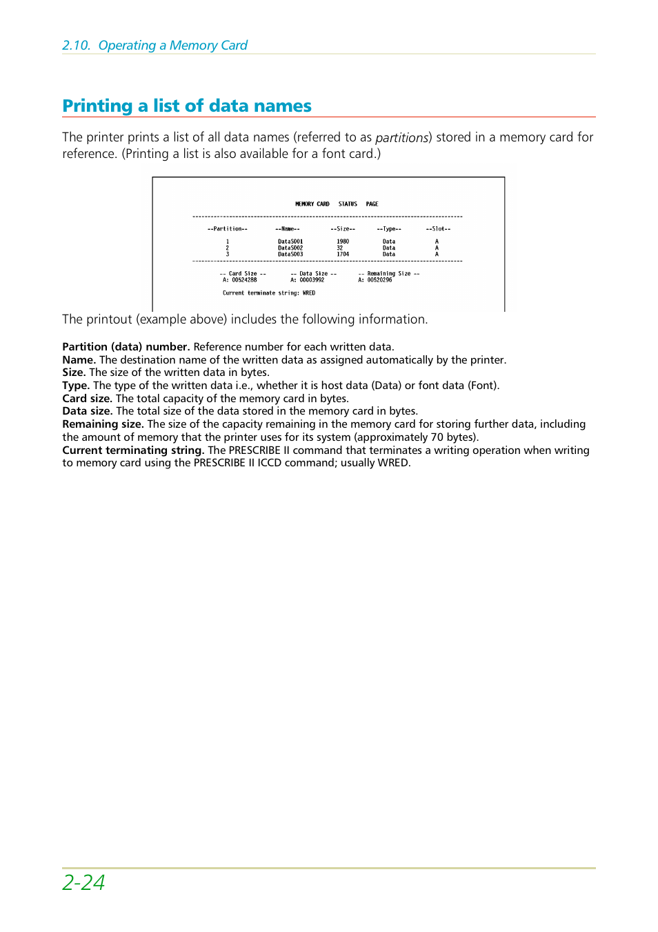 Printing a list of data names | Kyocera FS-3700 User Manual | Page 56 / 116