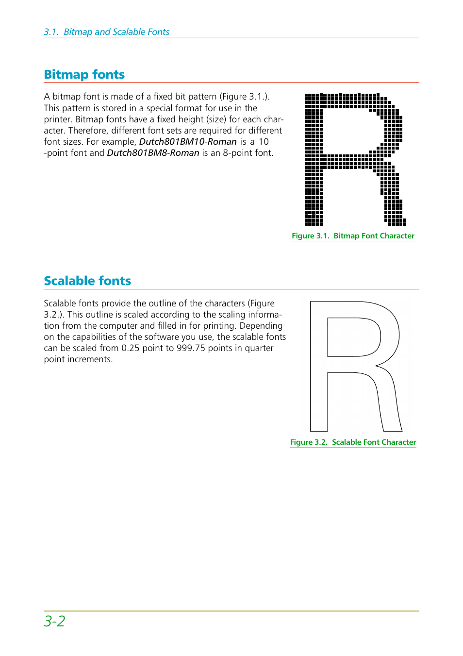 Bitmap fonts, Scalable fonts | Kyocera FS-3700 User Manual | Page 58 / 116