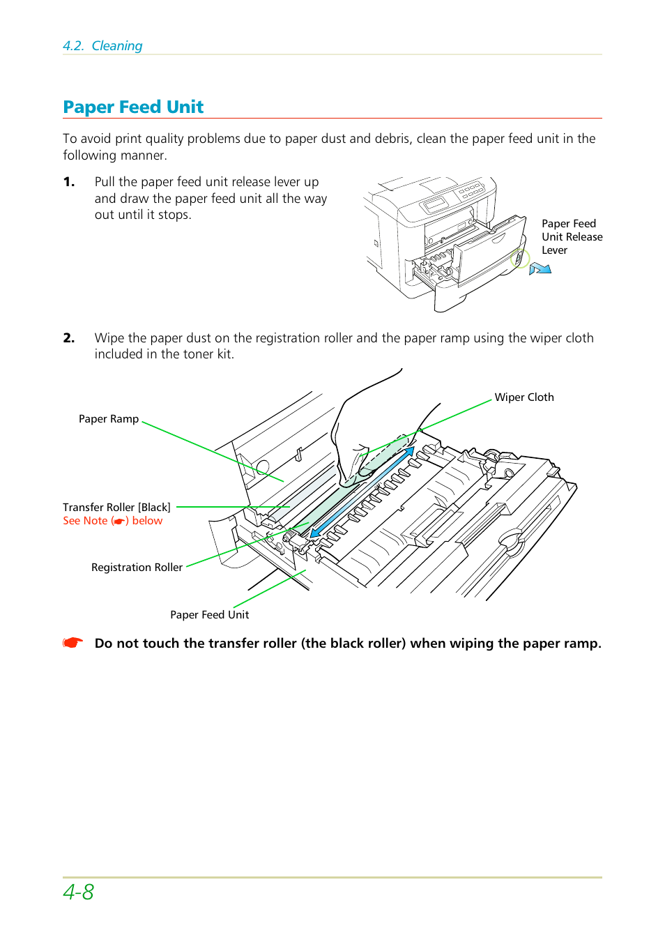 Paper feed unit | Kyocera FS-3700 User Manual | Page 77 / 116