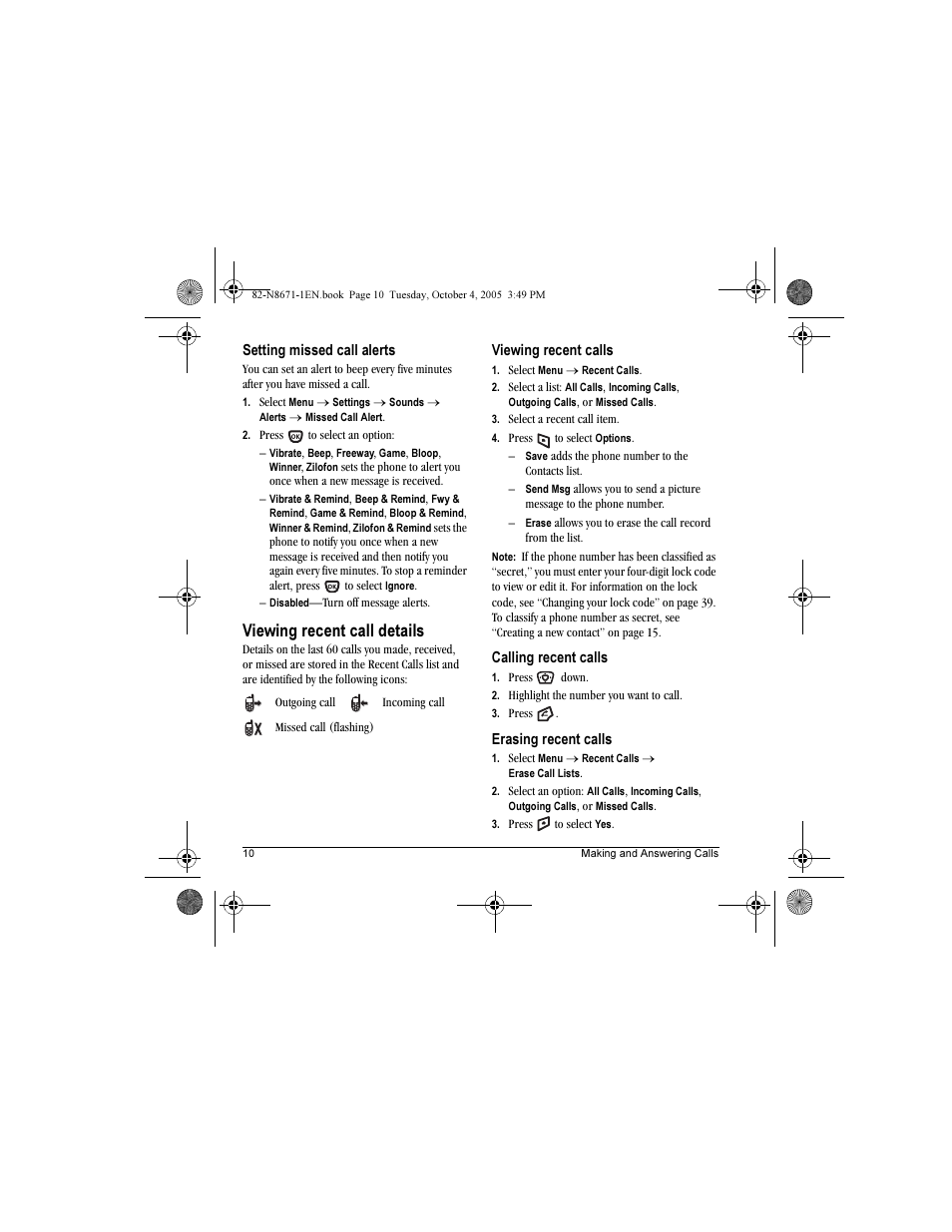 Viewing recent call details | Kyocera Xcursion KX160B User Manual | Page 16 / 72