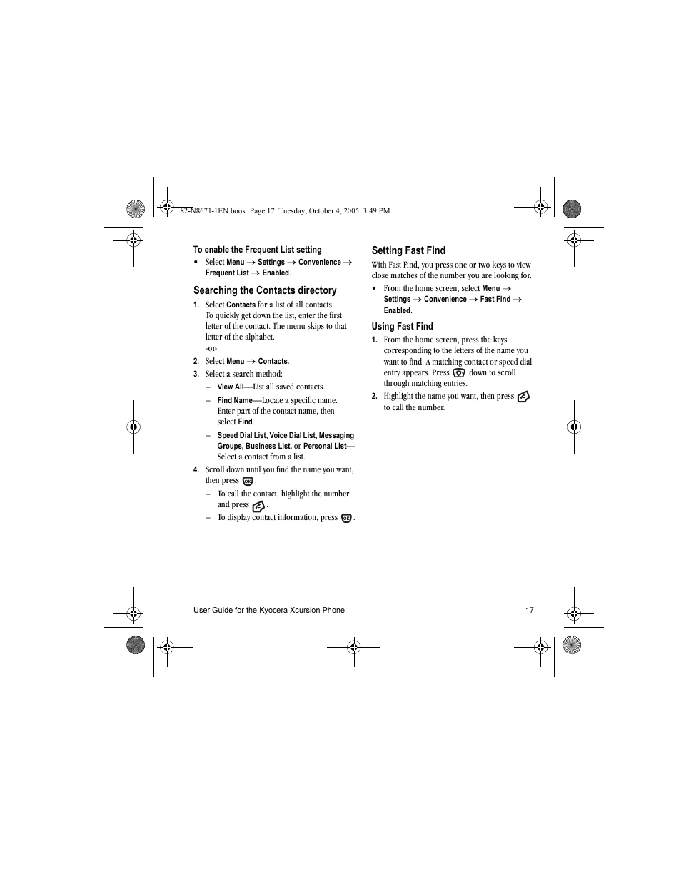 Kyocera Xcursion KX160B User Manual | Page 23 / 72