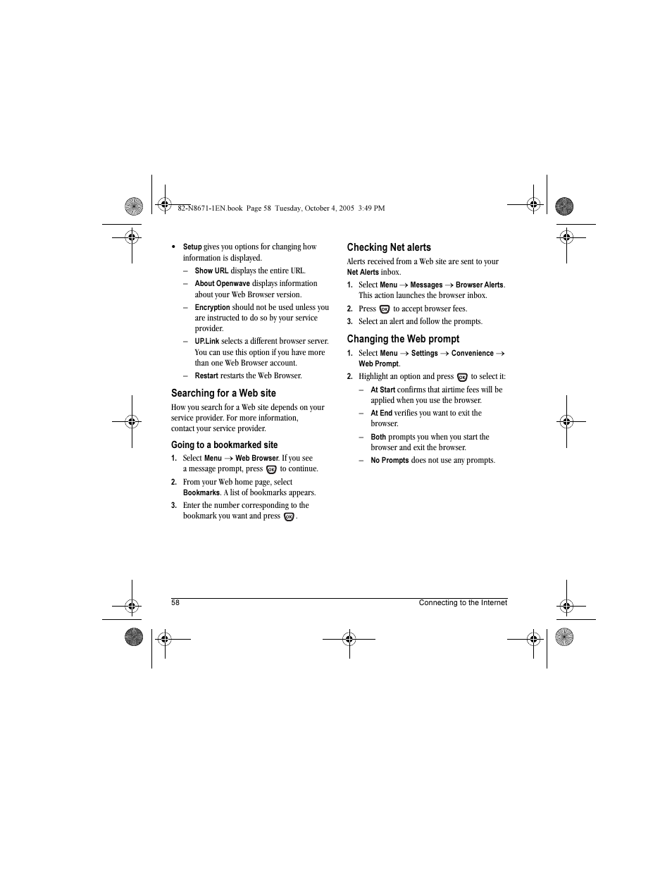 Kyocera Xcursion KX160B User Manual | Page 64 / 72