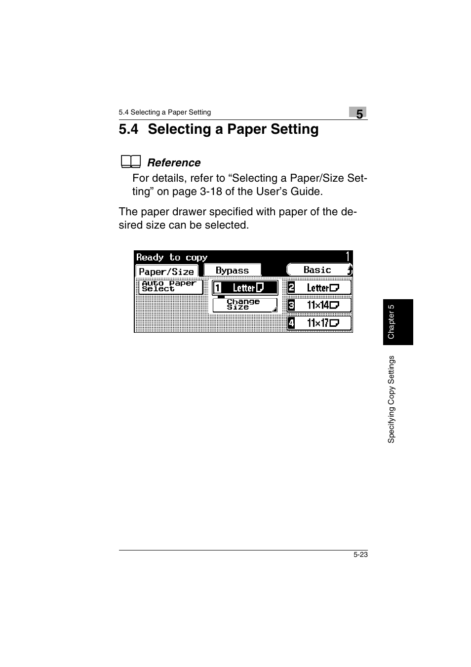 4 selecting a paper setting -23, 4 selecting a paper setting | Kyocera KM-C2230 User Manual | Page 102 / 150