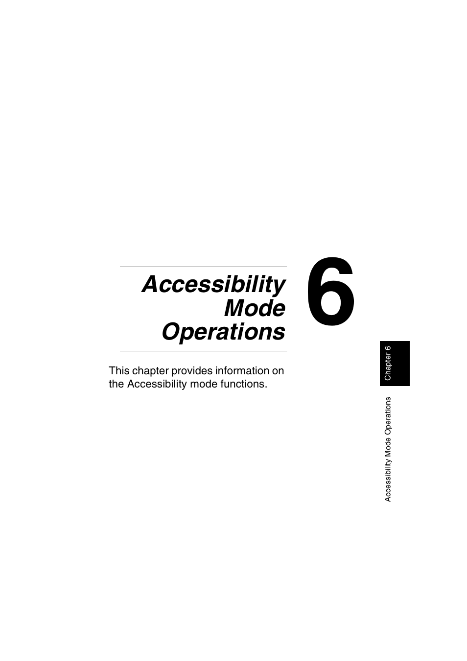 6 accessibility mode operations, Accessibility mode operations | Kyocera KM-C2230 User Manual | Page 124 / 150