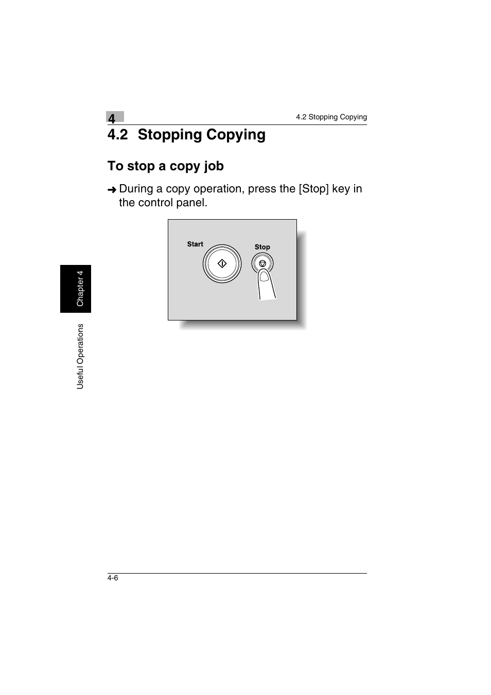 2 stopping copying -6, To stop a copy job -6, 2 stopping copying | Kyocera KM-C2230 User Manual | Page 69 / 150