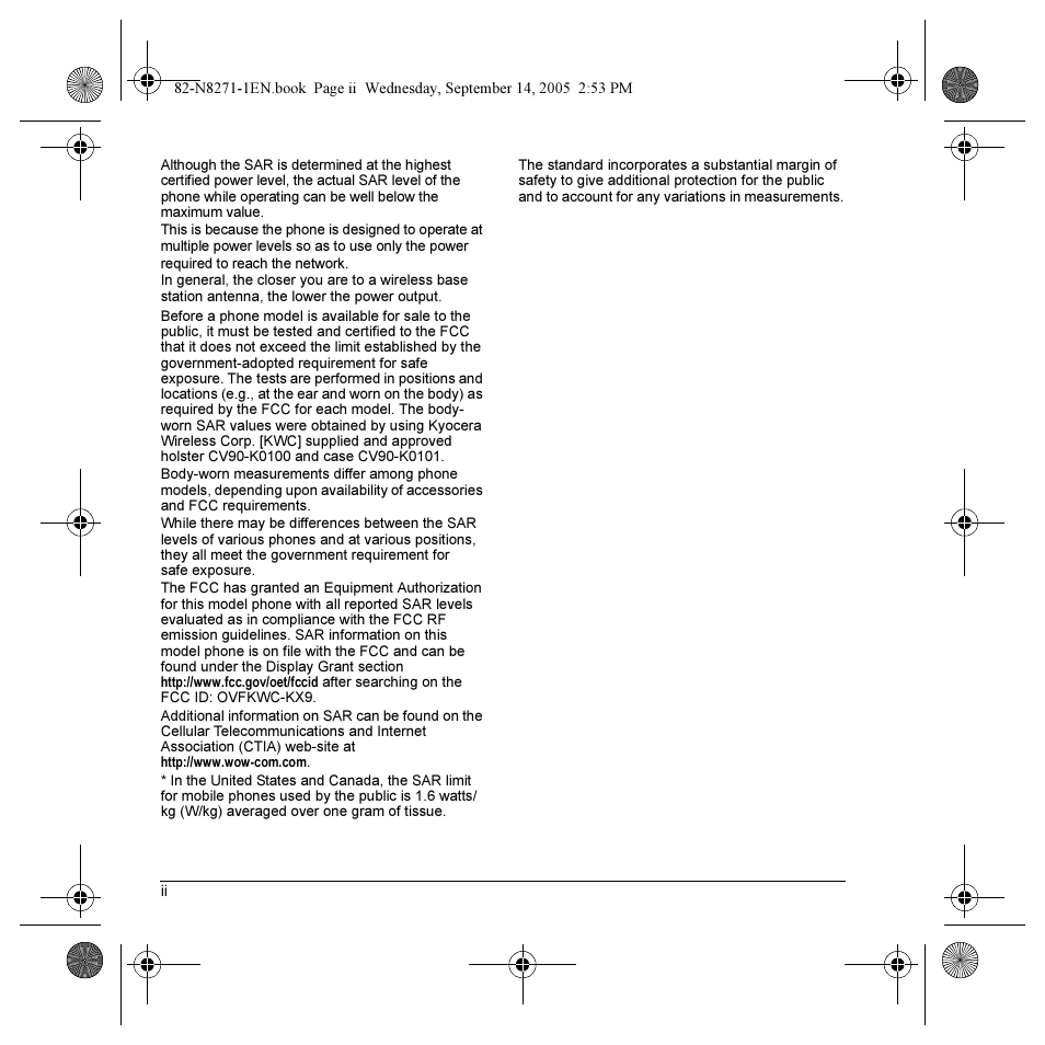 Kyocera KX9 User Manual | Page 3 / 50
