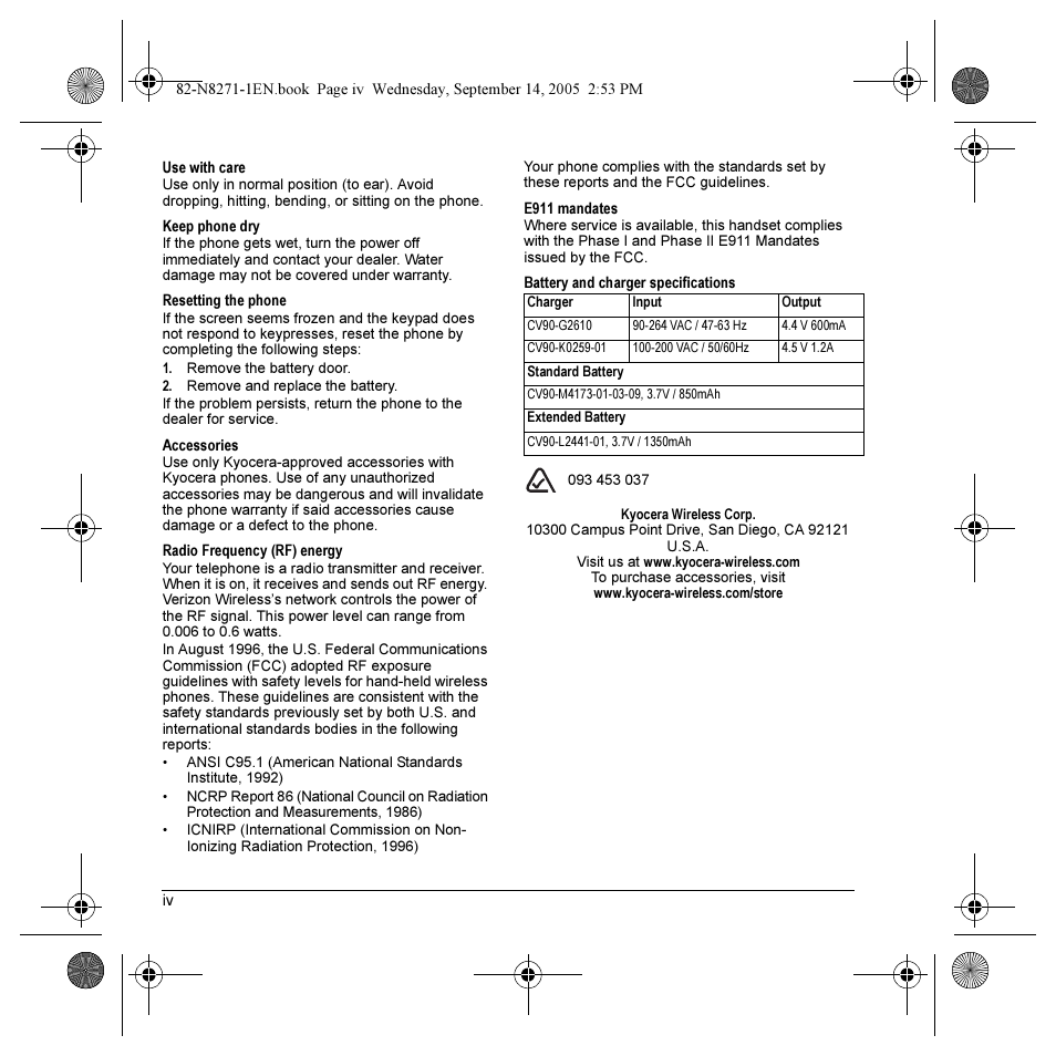 Kyocera KX9 User Manual | Page 5 / 50