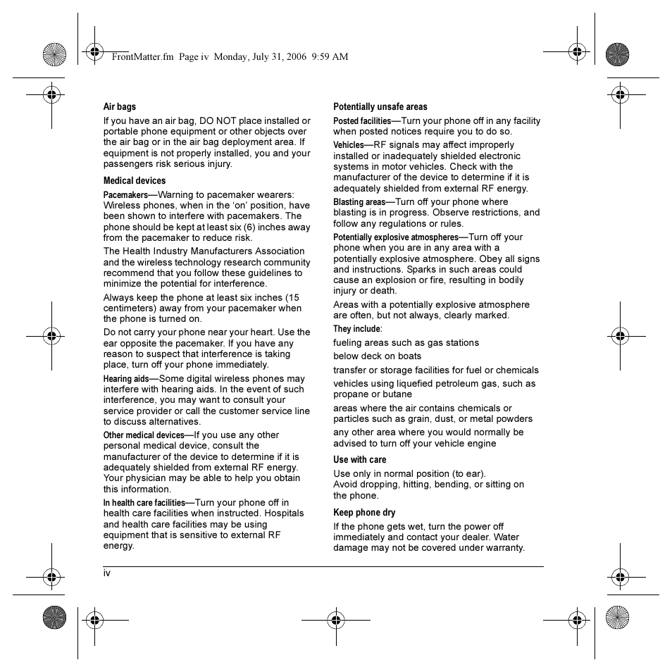 Kyocera K352 User Manual | Page 4 / 64