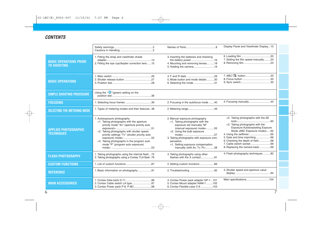 Kyocera Contax NX User Manual | Page 5 / 61