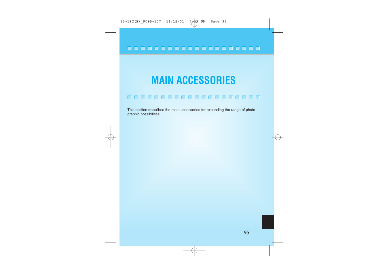 Main accessories | Kyocera Contax NX User Manual | Page 55 / 61