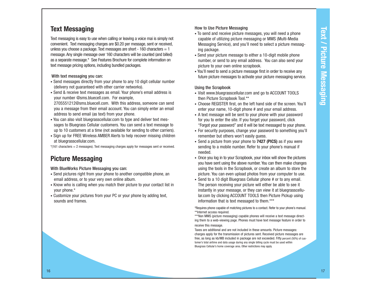 Te xt / picture messaging, Text messaging, Picture messaging | Kyocera Cellular Phone User Manual | Page 10 / 12