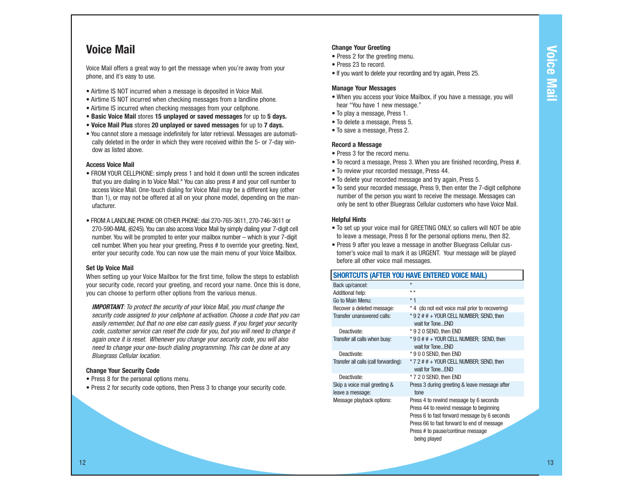 Voice mail | Kyocera Cellular Phone User Manual | Page 8 / 12