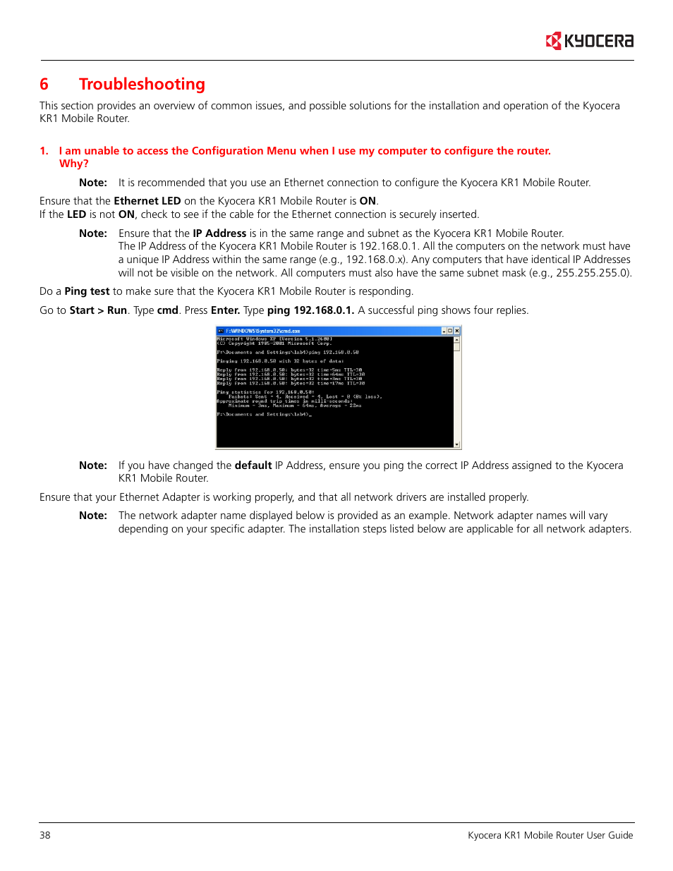 6troubleshooting | Kyocera KR1 User Manual | Page 42 / 52