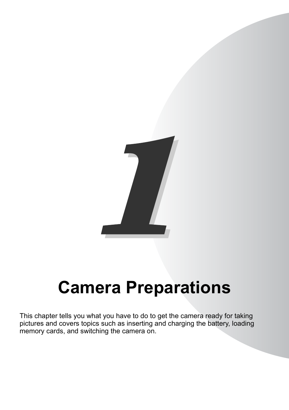 Camera preparations | Kyocera Finecam SL400R User Manual | Page 17 / 134