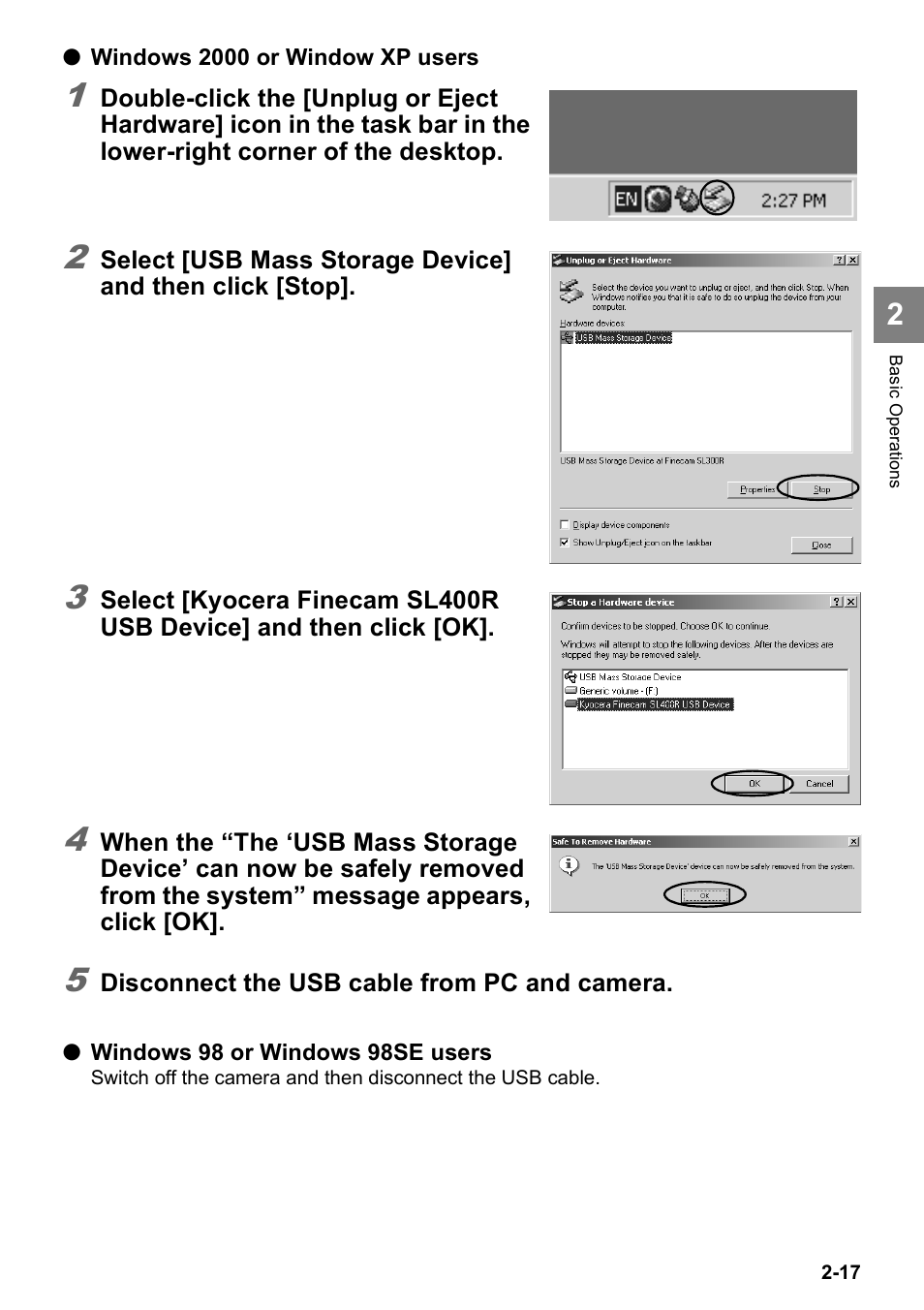 Kyocera Finecam SL400R User Manual | Page 41 / 134