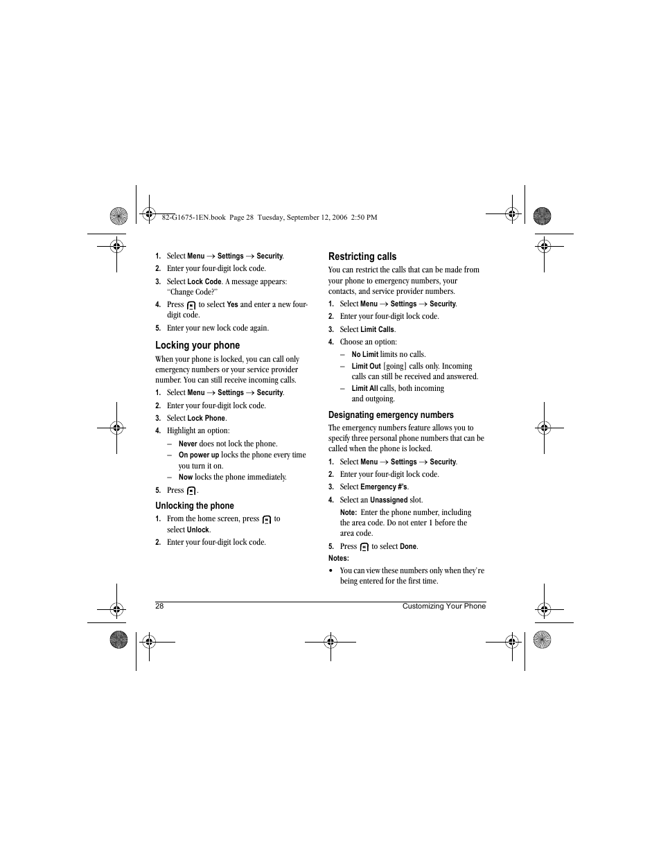 Kyocera K122 User Manual | Page 36 / 48