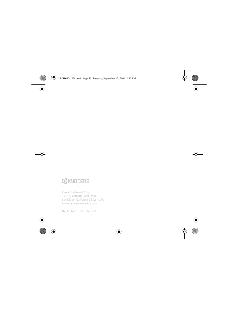 Kyocera K122 User Manual | Page 48 / 48
