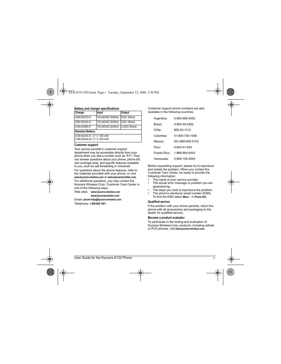 Kyocera K122 User Manual | Page 5 / 48