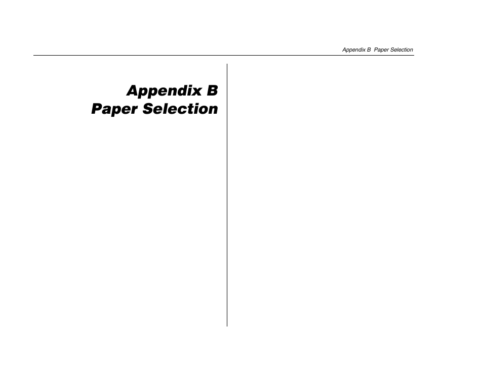 Appendix b paper selection | Kyocera FS-600 User Manual | Page 110 / 144