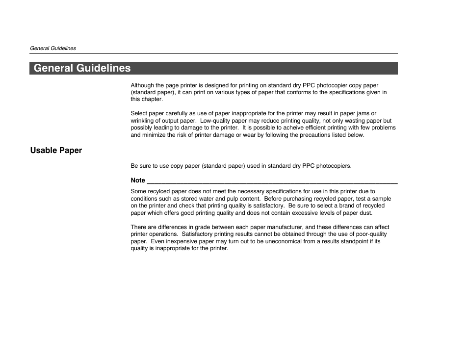 General guidelines | Kyocera FS-600 User Manual | Page 111 / 144