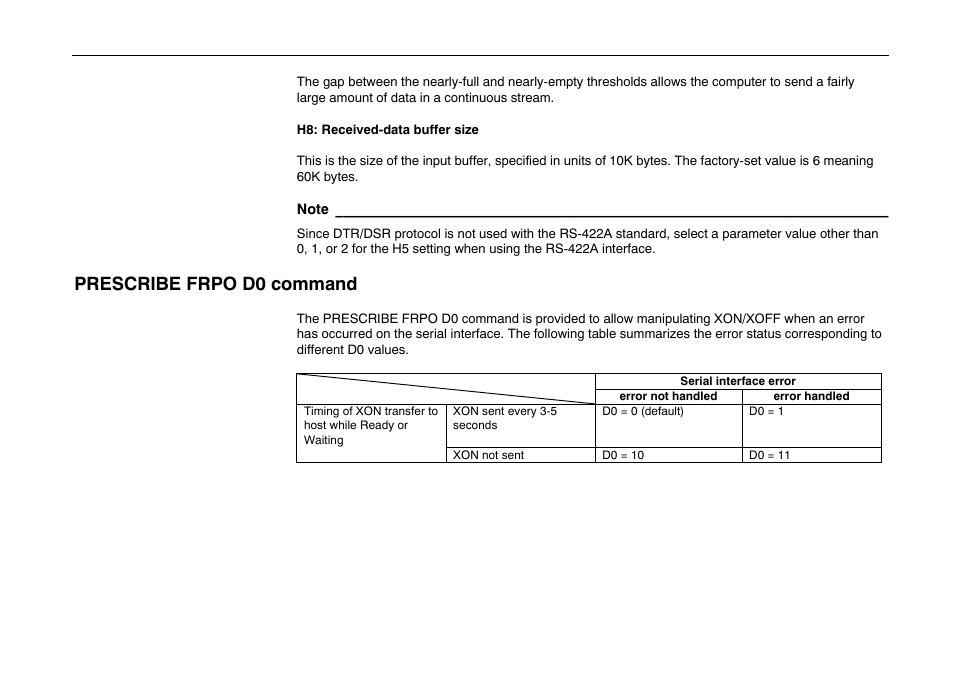 C-13, Prescribe frpo d0 command | Kyocera FS-600 User Manual | Page 133 / 144