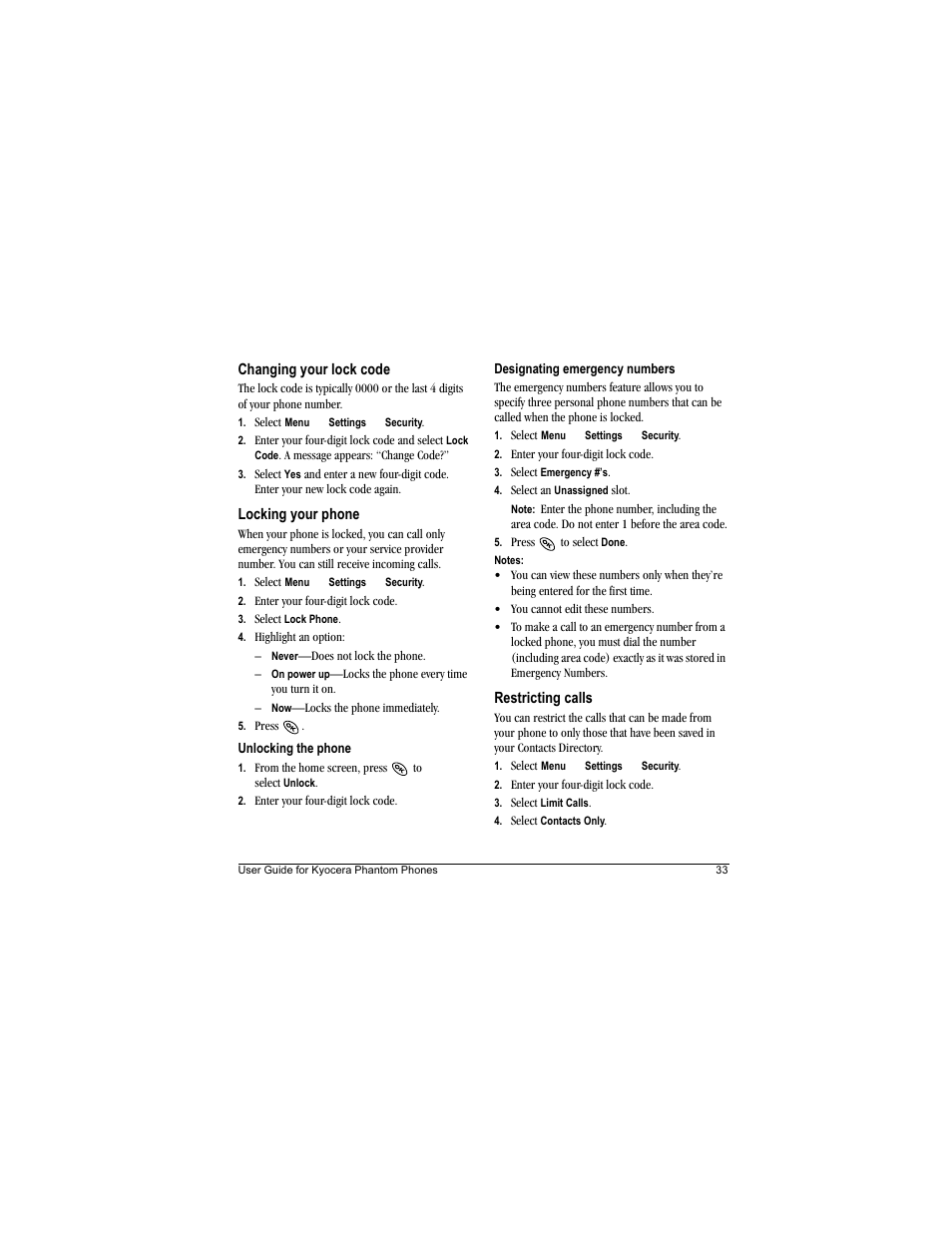 Kyocera Phantom TXLCC10042B User Manual | Page 41 / 60