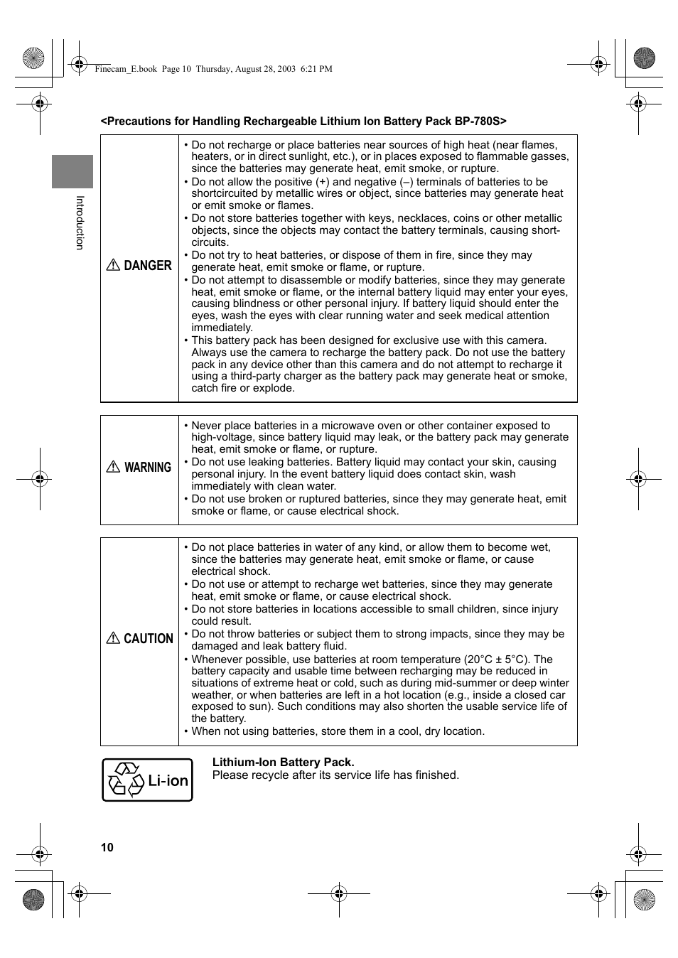 Adanger, Awarning, Acaution | Kyocera SL300R User Manual | Page 10 / 134