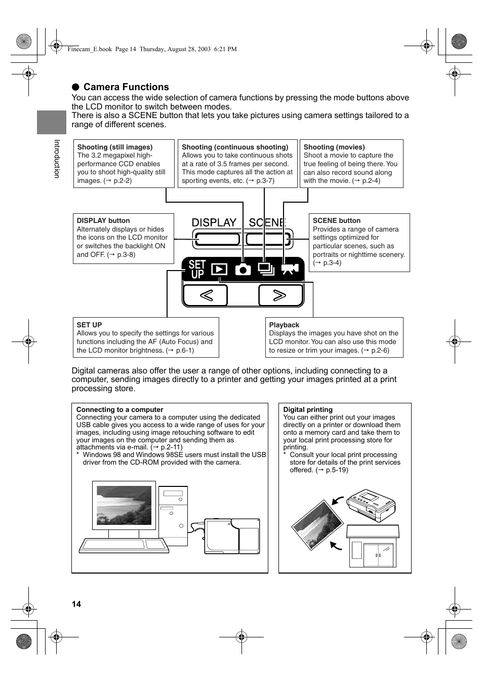 Camera functions | Kyocera SL300R User Manual | Page 14 / 134