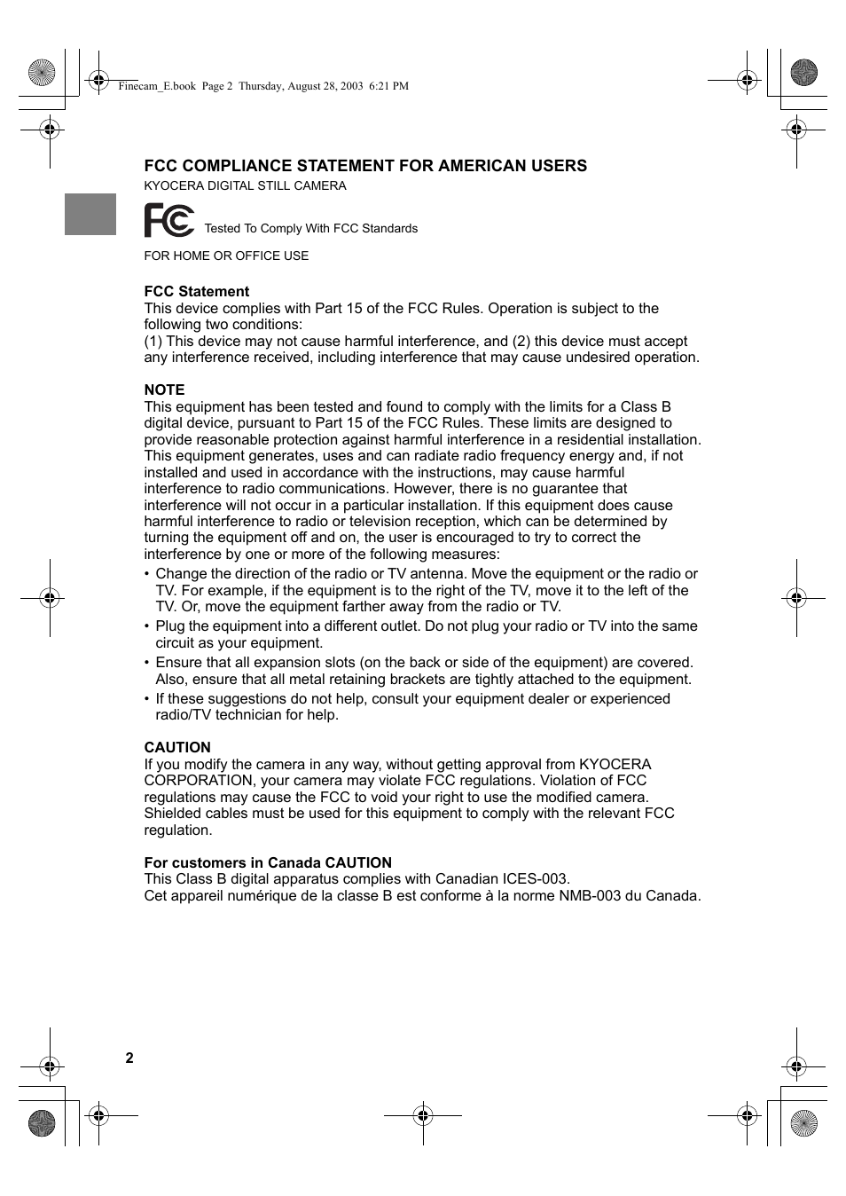 Kyocera SL300R User Manual | Page 2 / 134