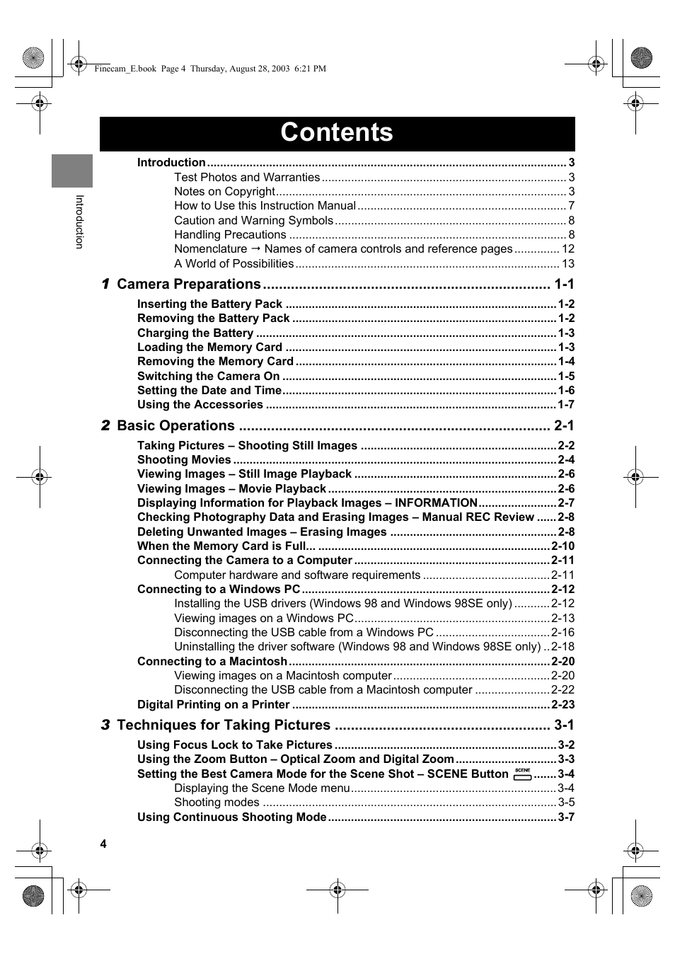Kyocera SL300R User Manual | Page 4 / 134
