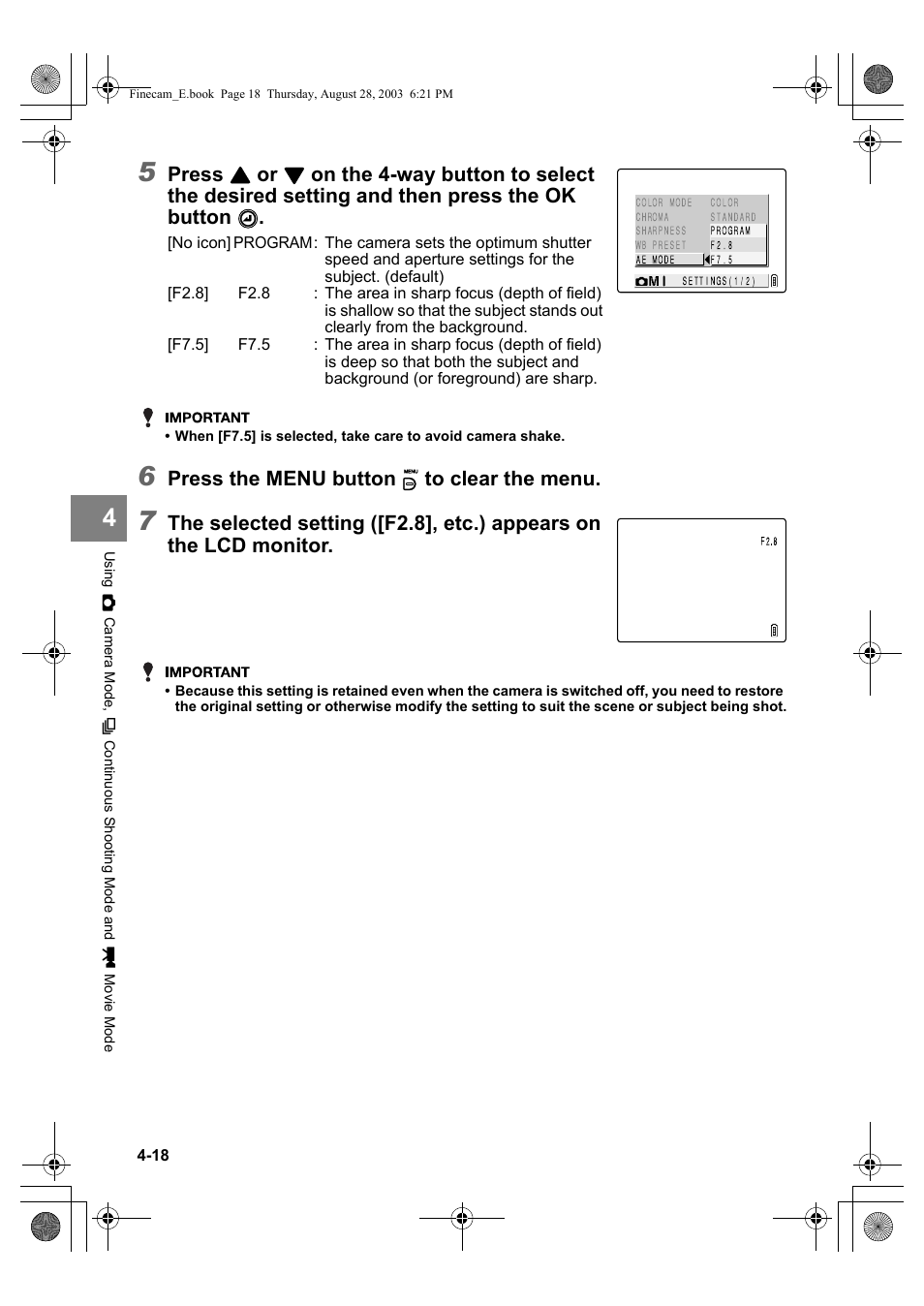Press, Press the menu button k to clear the menu | Kyocera SL300R User Manual | Page 76 / 134