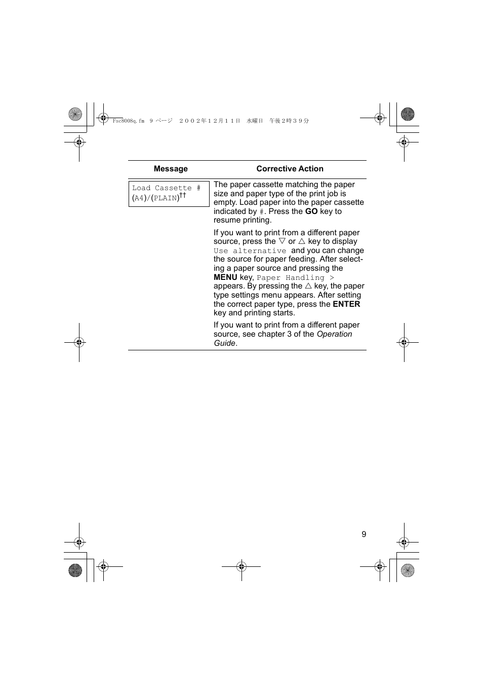 Kyocera FS-C8008N User Manual | Page 11 / 40