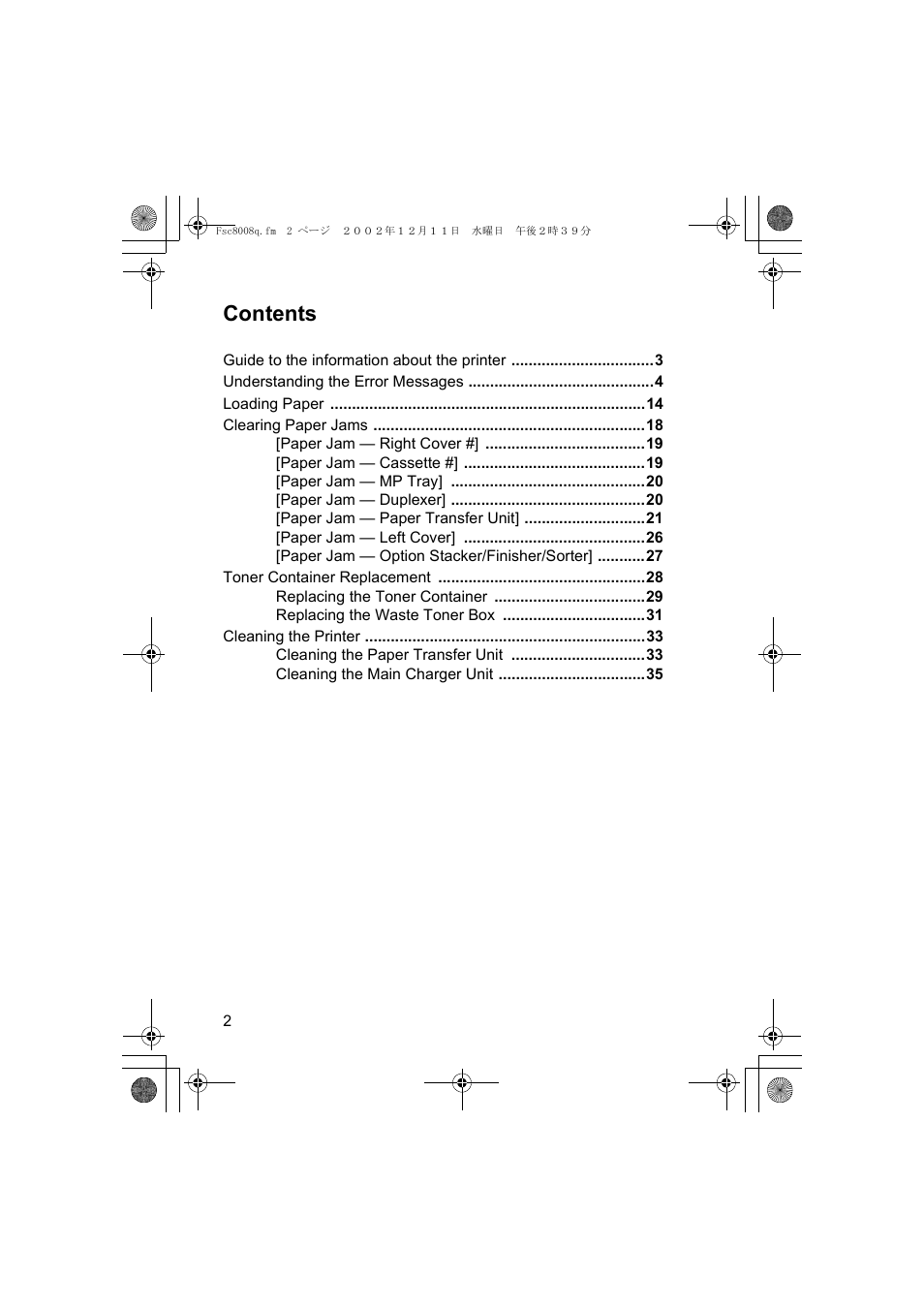 Kyocera FS-C8008N User Manual | Page 4 / 40