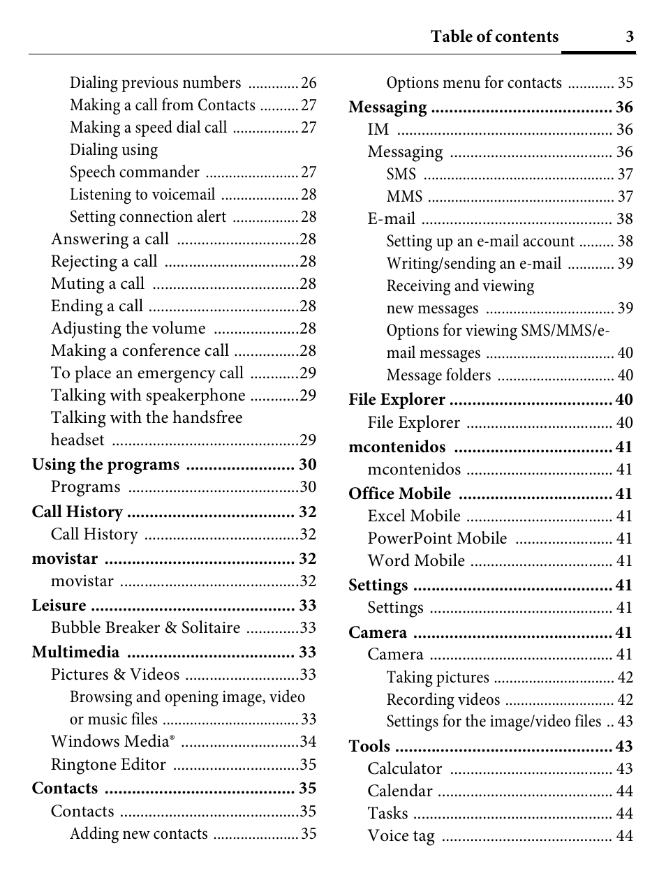 Kyocera E4000 User Manual | Page 3 / 73