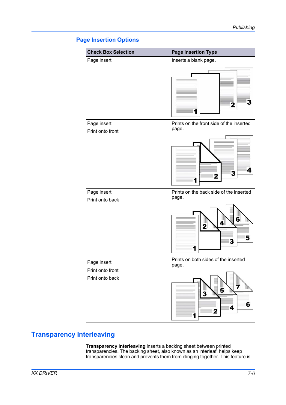 Transparency interleaving, Transparency interleaving -6 | Kyocera FS-C5100DN User Manual | Page 61 / 92