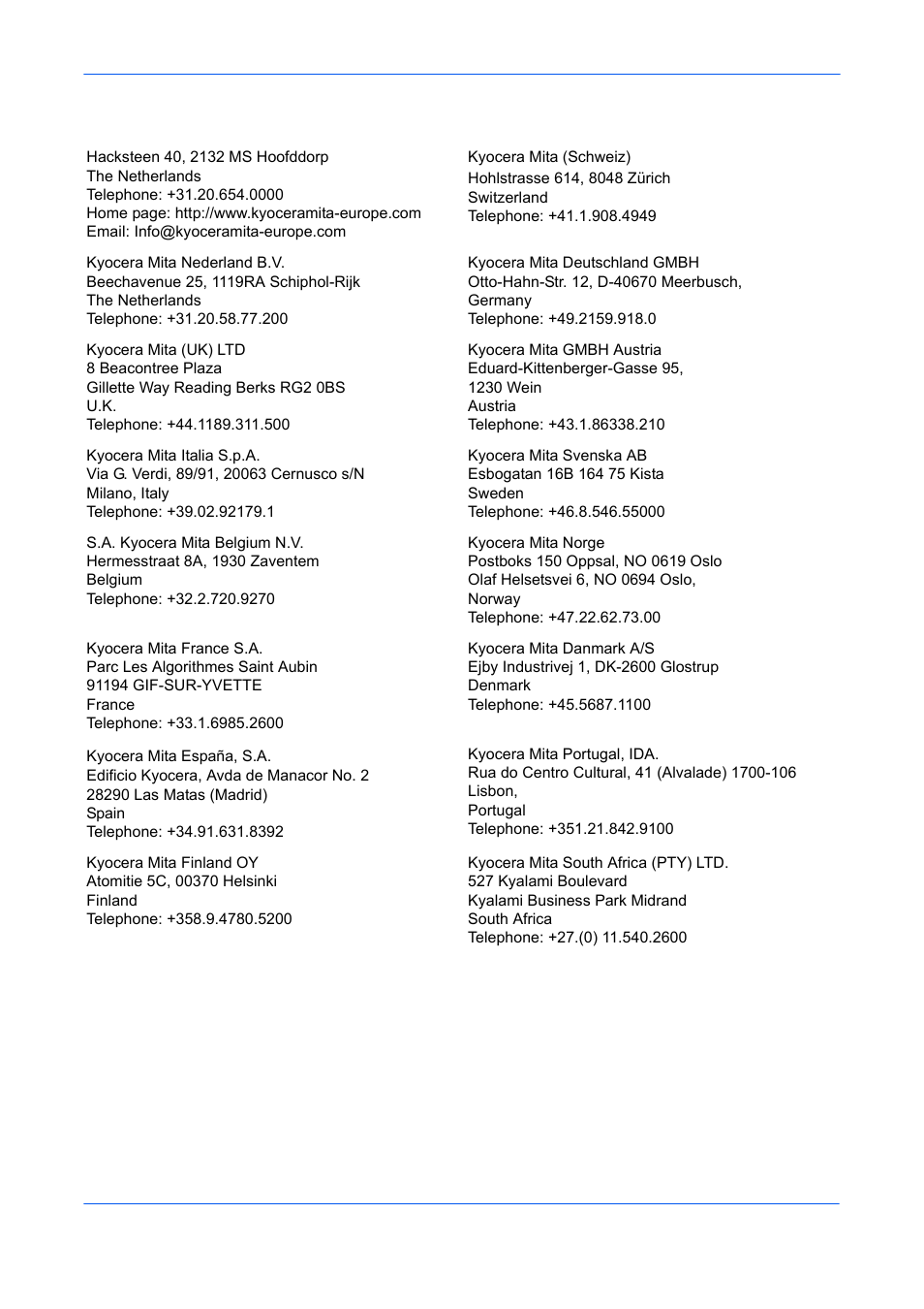 Kyocera mita europe b.v | Kyocera FS-C5100DN User Manual | Page 90 / 92