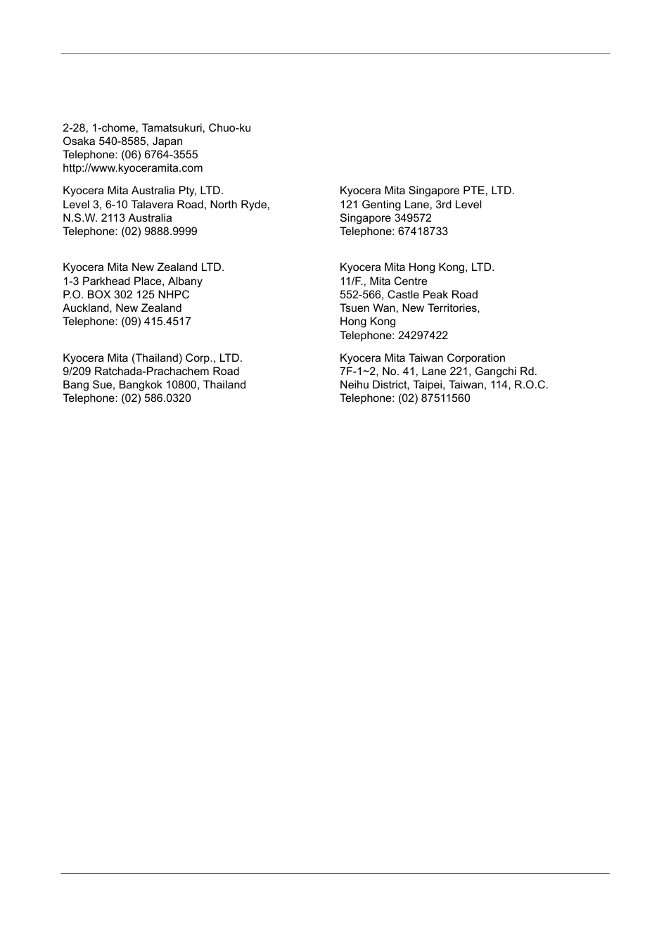 Kyocera mita corporation | Kyocera FS-C5100DN User Manual | Page 91 / 92