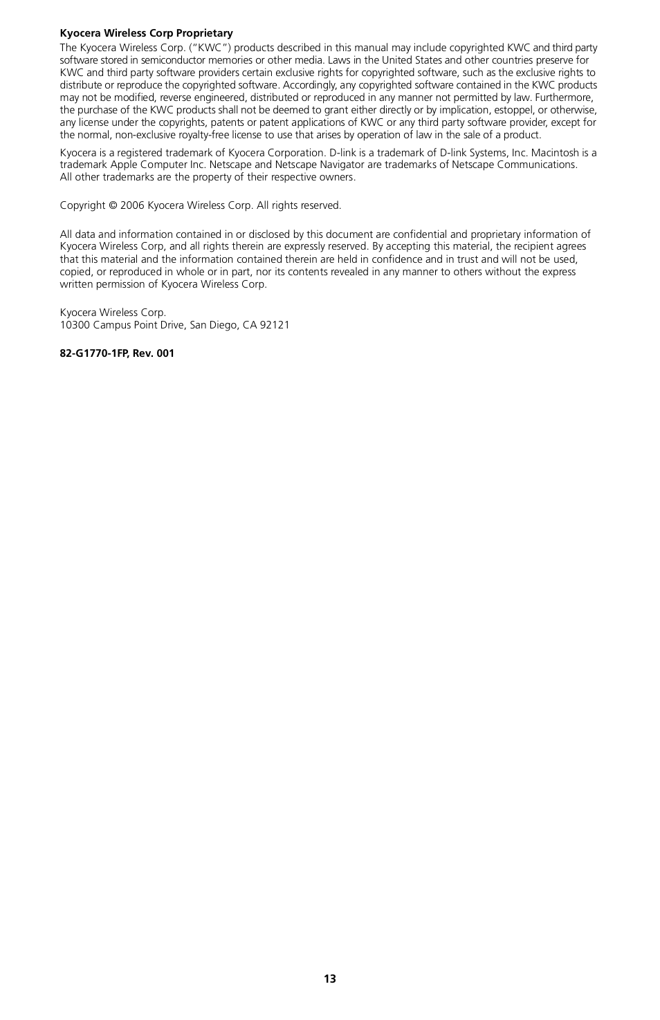 Kyocera 82-G1770-1FP User Manual | Page 16 / 61