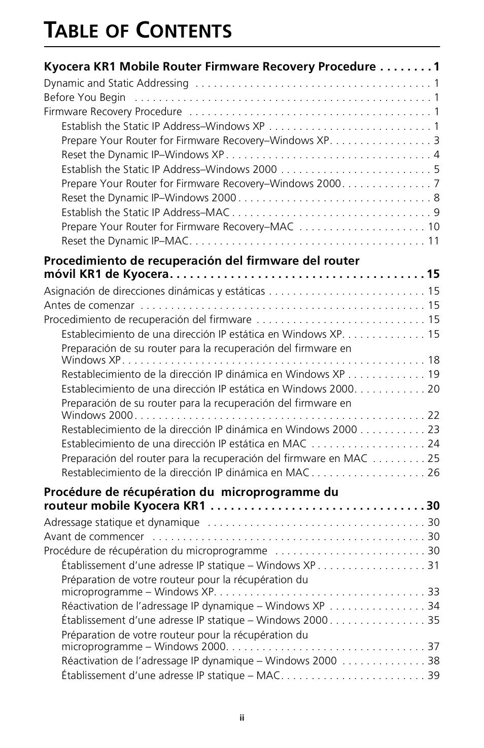 Kyocera 82-G1770-1FP User Manual | Page 2 / 61