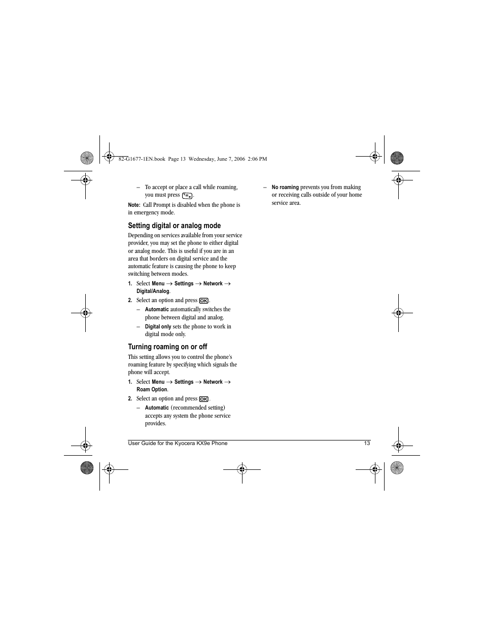 Kyocera KX9e User Manual | Page 21 / 64